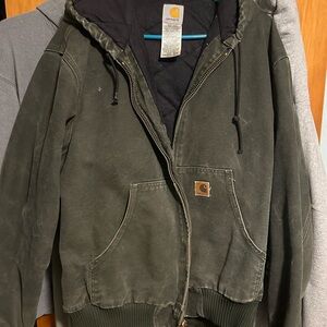 Carhartt Olive Green Hooded Jacket